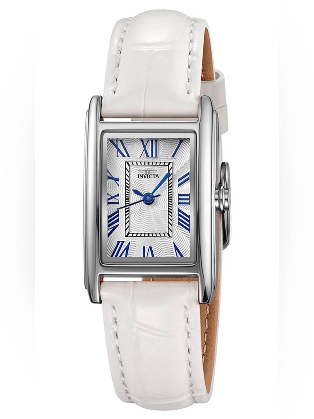 Invicta Celestial Lady Silver Case, White Leather Band - 22mm Women’s Watch